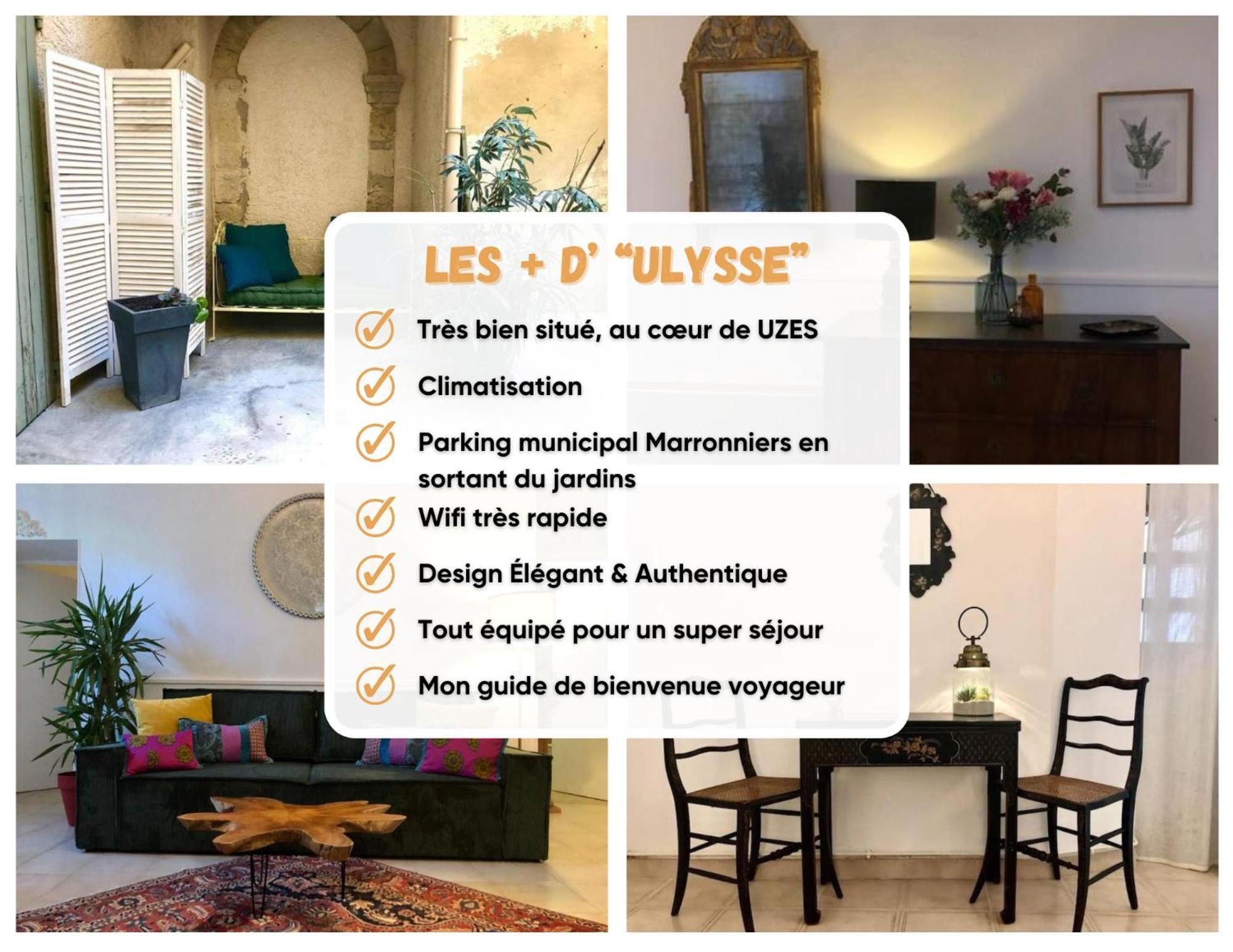 Ulysse, Appartement Spacieux Au Centre Historique D'Uzes En Rez-De-Chaussee Avec Exterieur, Proche Parking Des Marroniers Exterior foto